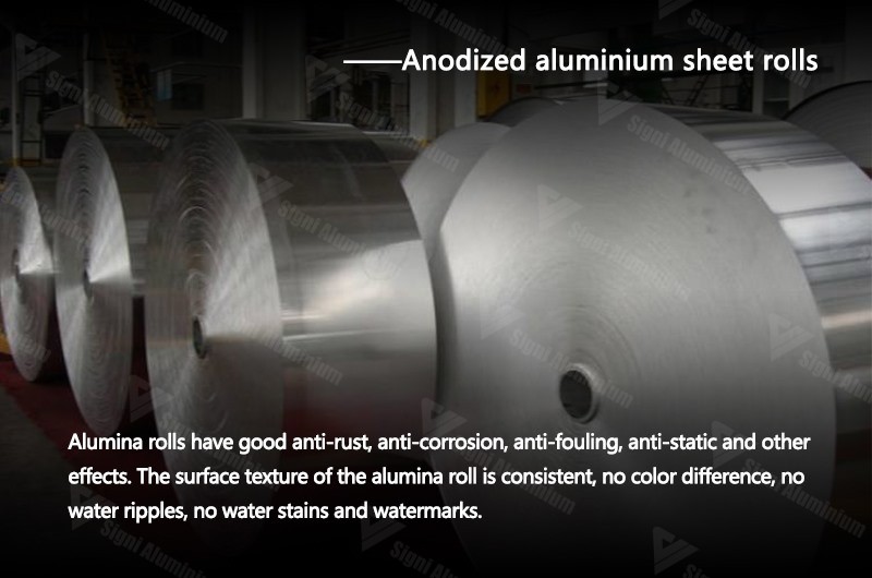 Anodized aluminium sheet rolls