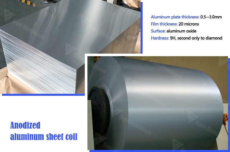 Anodized aluminum sheet coil material